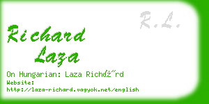richard laza business card